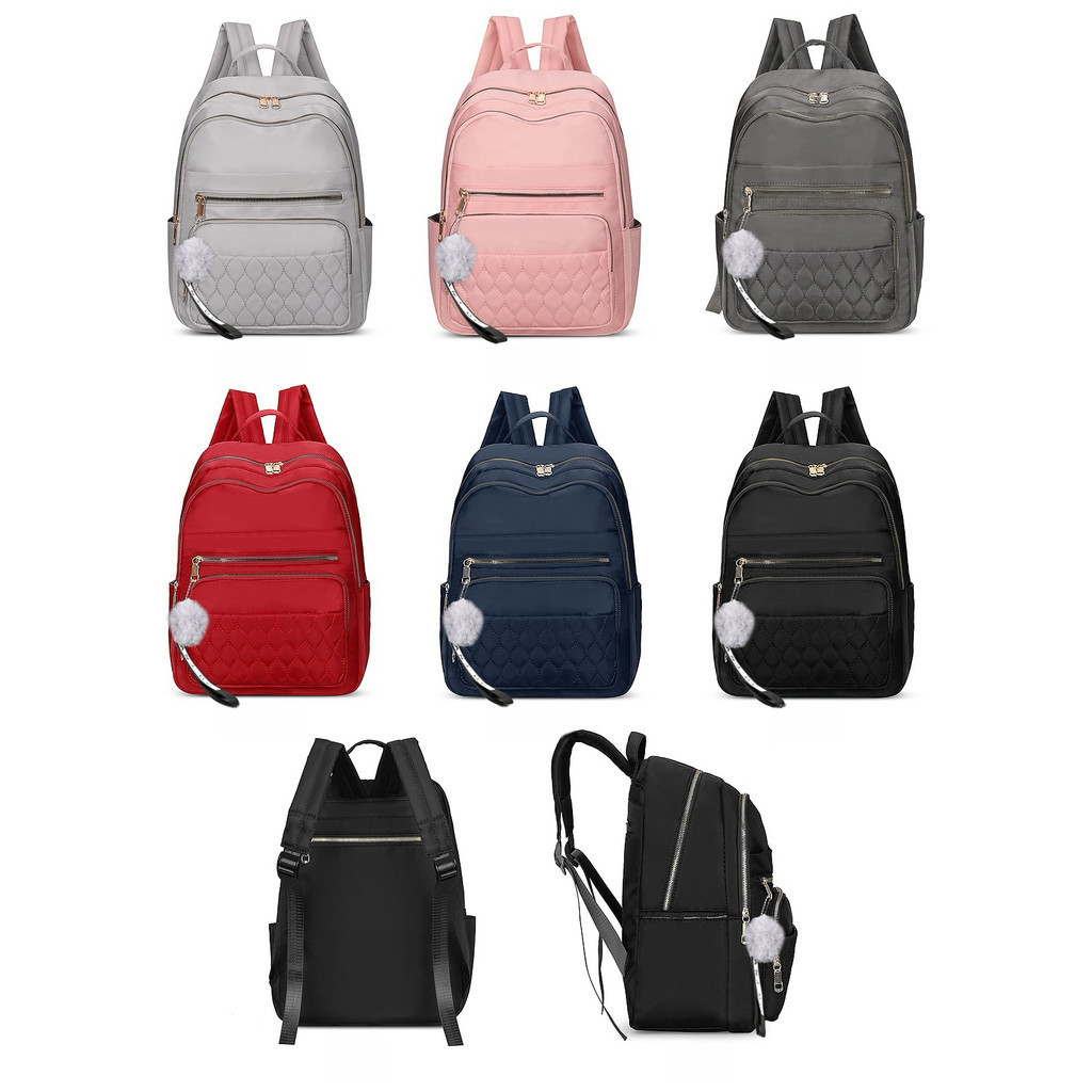 Mochila feminina de grande capacidade com textura 