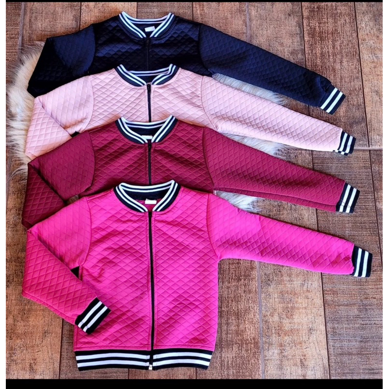 Jaquetinha Feminina Infantil Bomber Moda Estilosa 