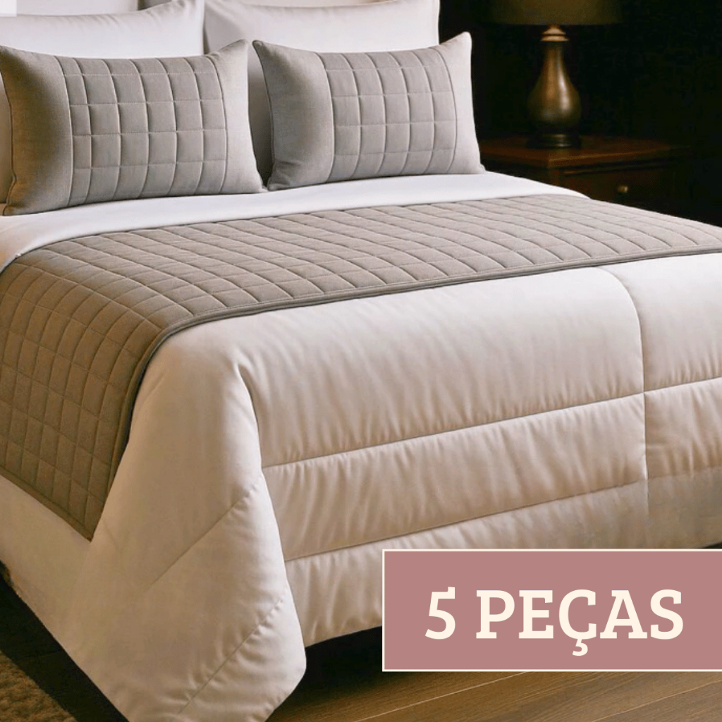 Conjunto 1 Peseira + 2 Almofadas COM Enchimento Ca