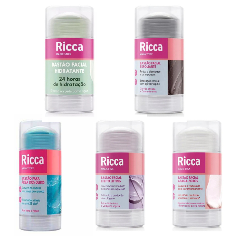 TODOS Bastões Faciais Stick Ricca Hidratante/ Esf