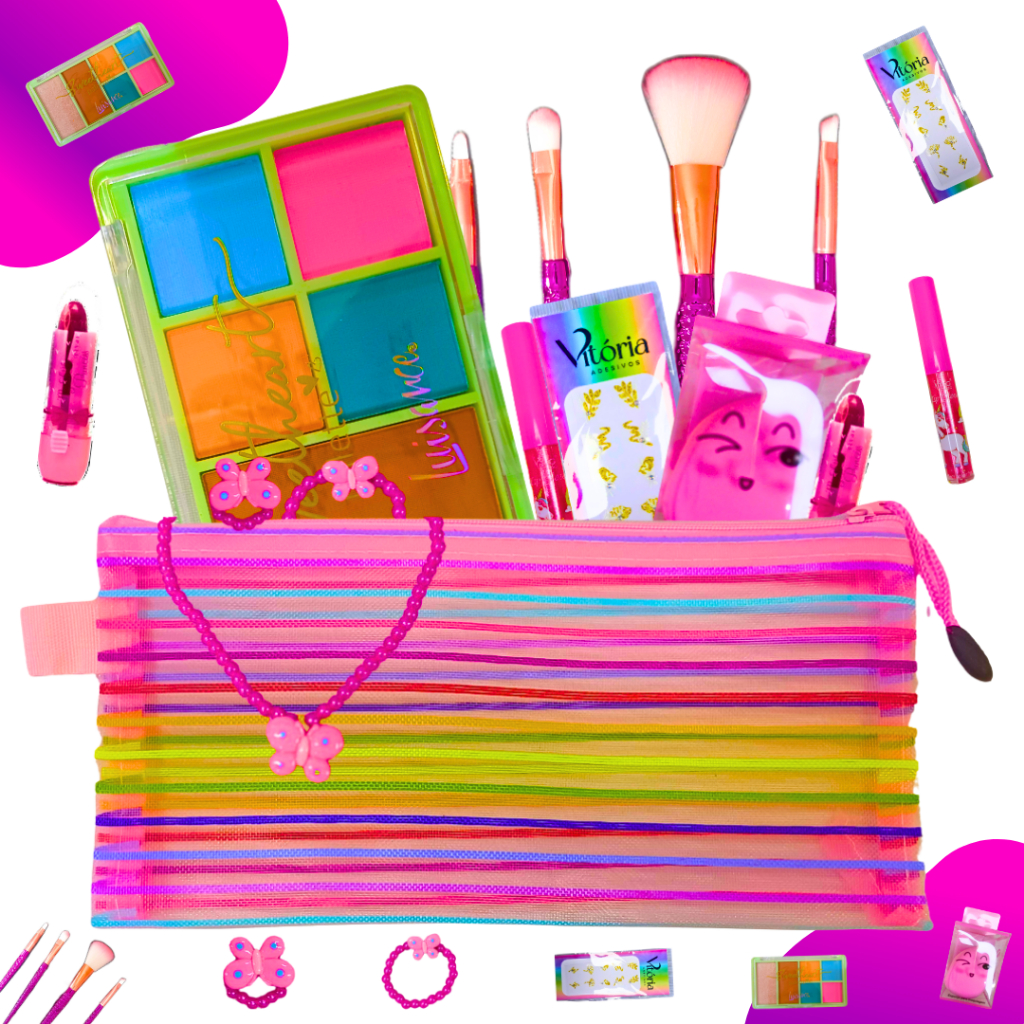 Kit Maquiagem Infantil Completa Criança Linda Per