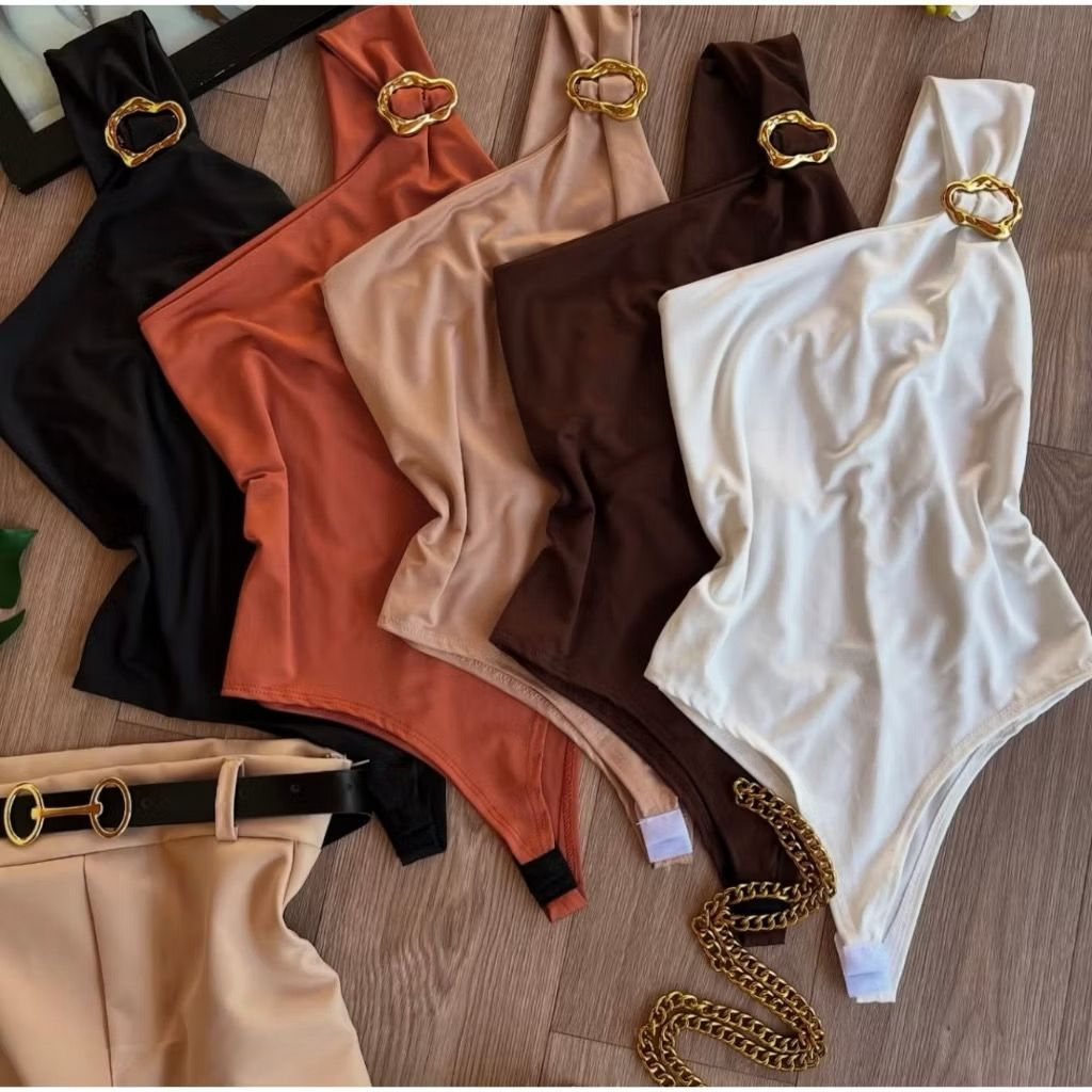 Body Feminino Suplex Com Fivela Ombro só Mula Man