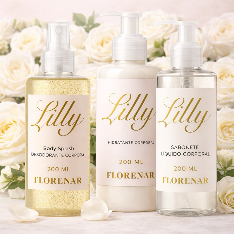 1 Kit Body Splash Bubbaloo  Lily com gliter+ 1 Hid