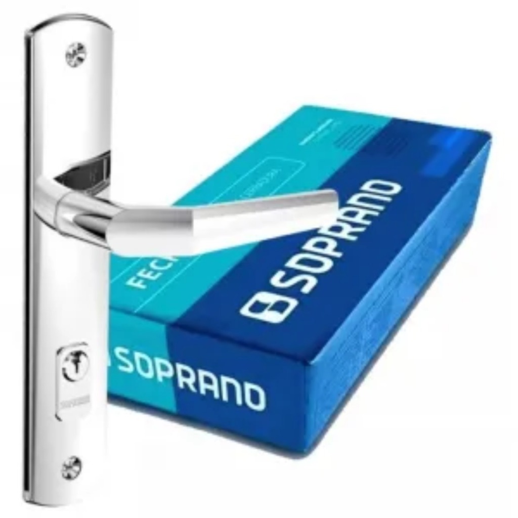 Fechadura Externa Cromada Popline Reta 40×53 