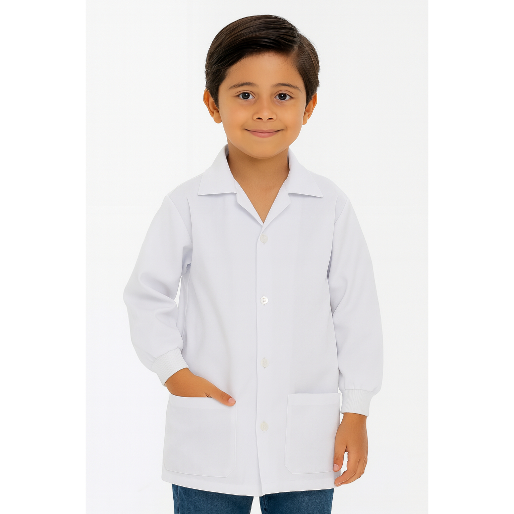 Jaleco Manga Longa Unissex para Atividade Escolar 