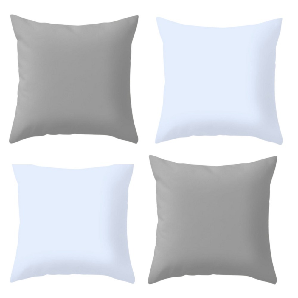 Kit 4 Capa de Almofadas Lisas Fronha Quarto Sala S