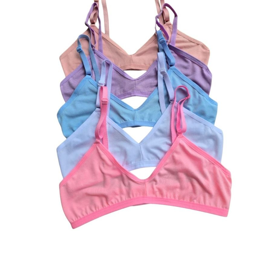 Kit Sutiã Juvenil Infatil Cotton Algodão Com Abe