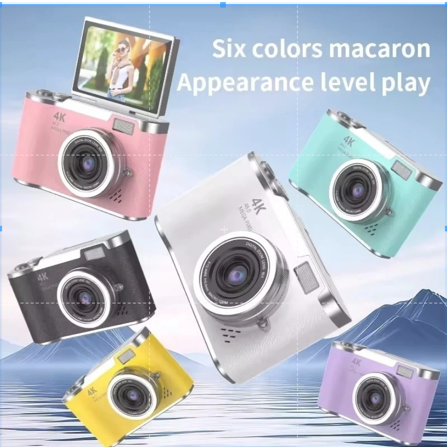 Câmera Digital CCD 2025 NOVA 48MP com Tela Flip 4