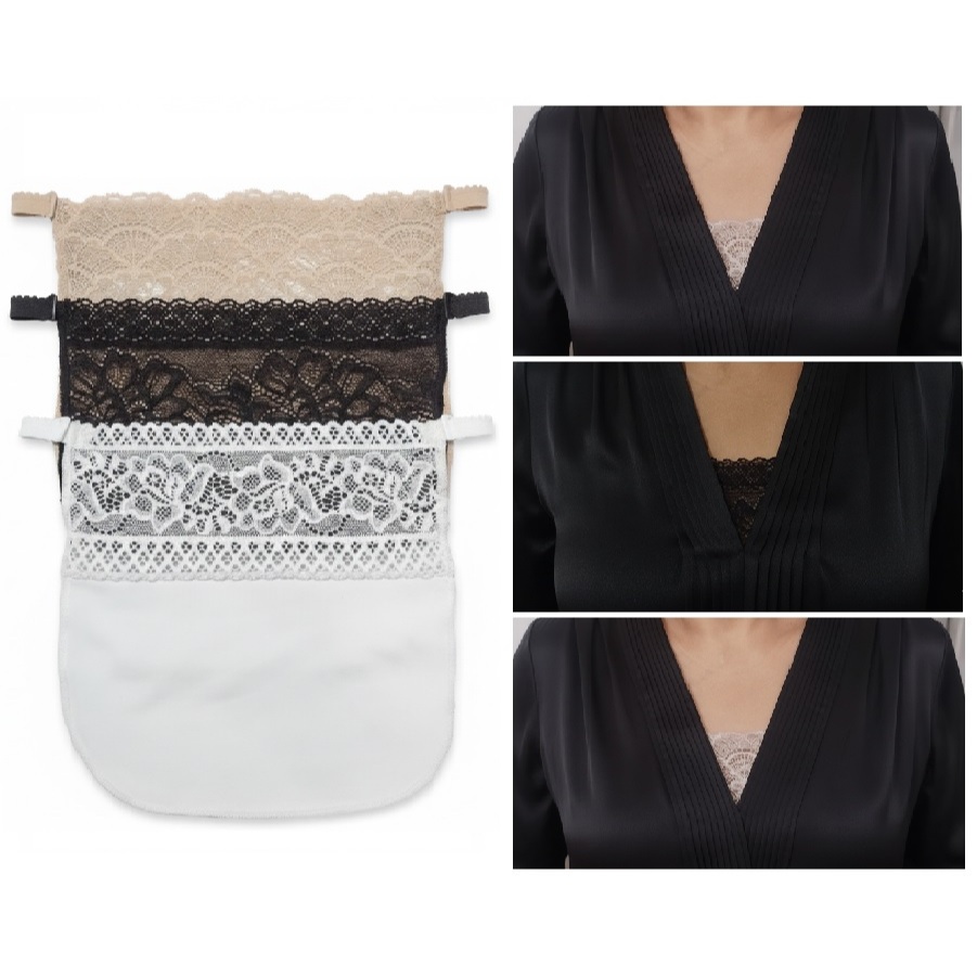 Kit 3 Tapa Decote Renda com Romantic usar Vestido 