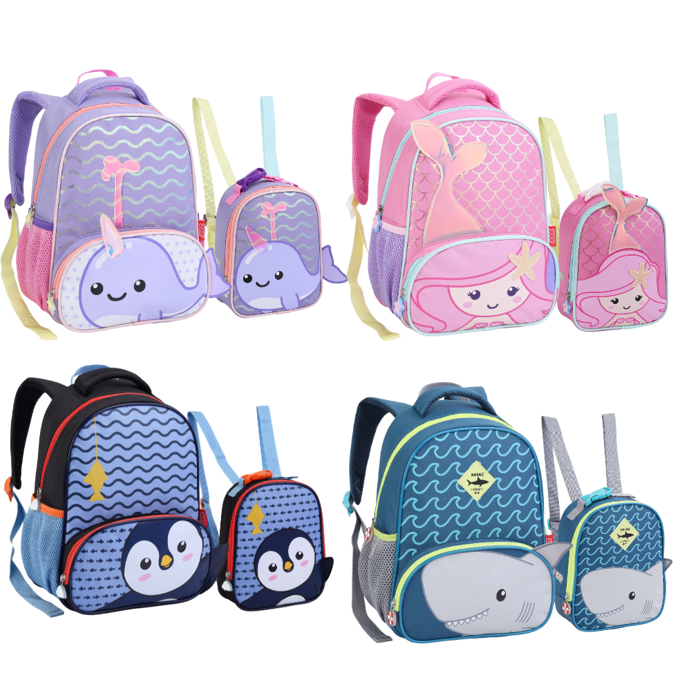 Mochila Infantil Lancheira Térmica Escolar 3D Bic