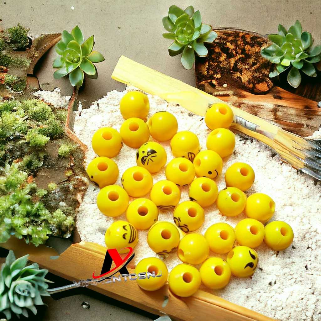 ENTREMEIO REDONDO Smile 8mm EM ACRILICO AMARELO (1