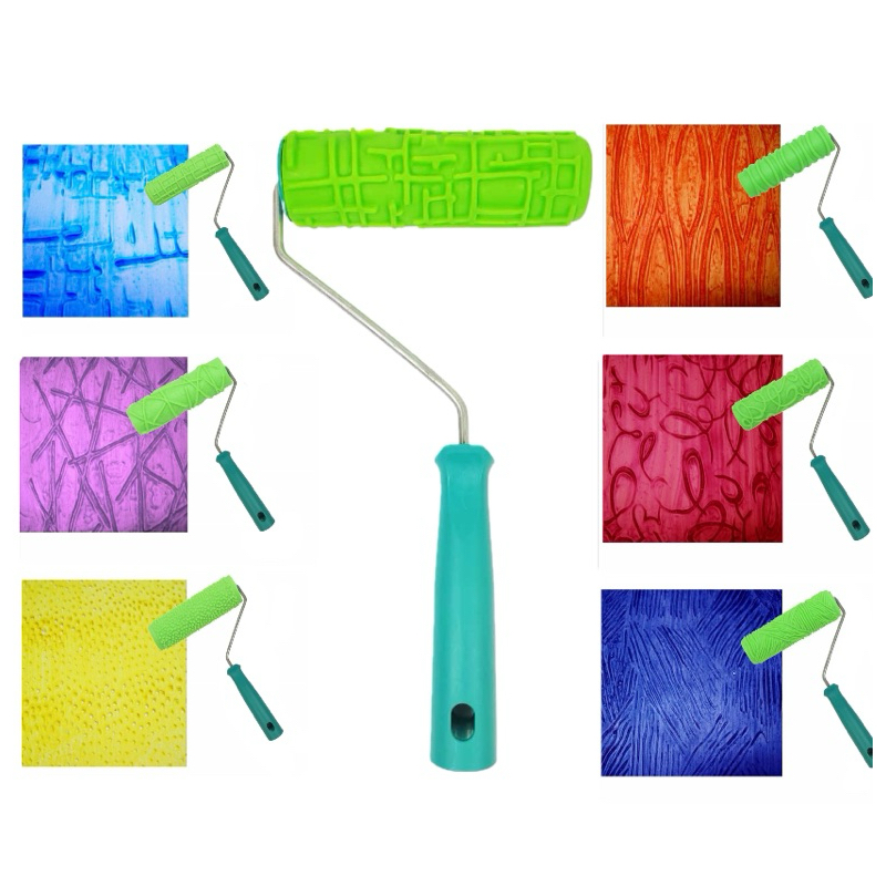 Rolo Textura Decorativa de Borracha C/Suporte Dese