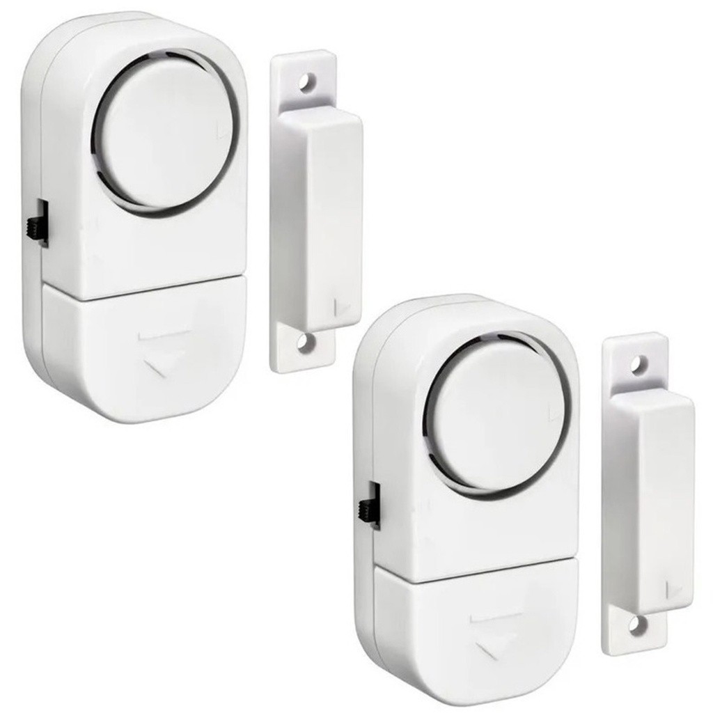Kit 02 Alarme Sonoro Invasão Residencial Porta Ja