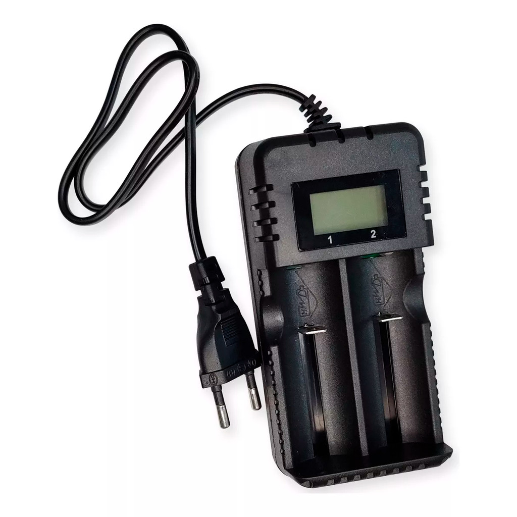Carregador Li-ion 2 Slots Eficiente para Baterias 
