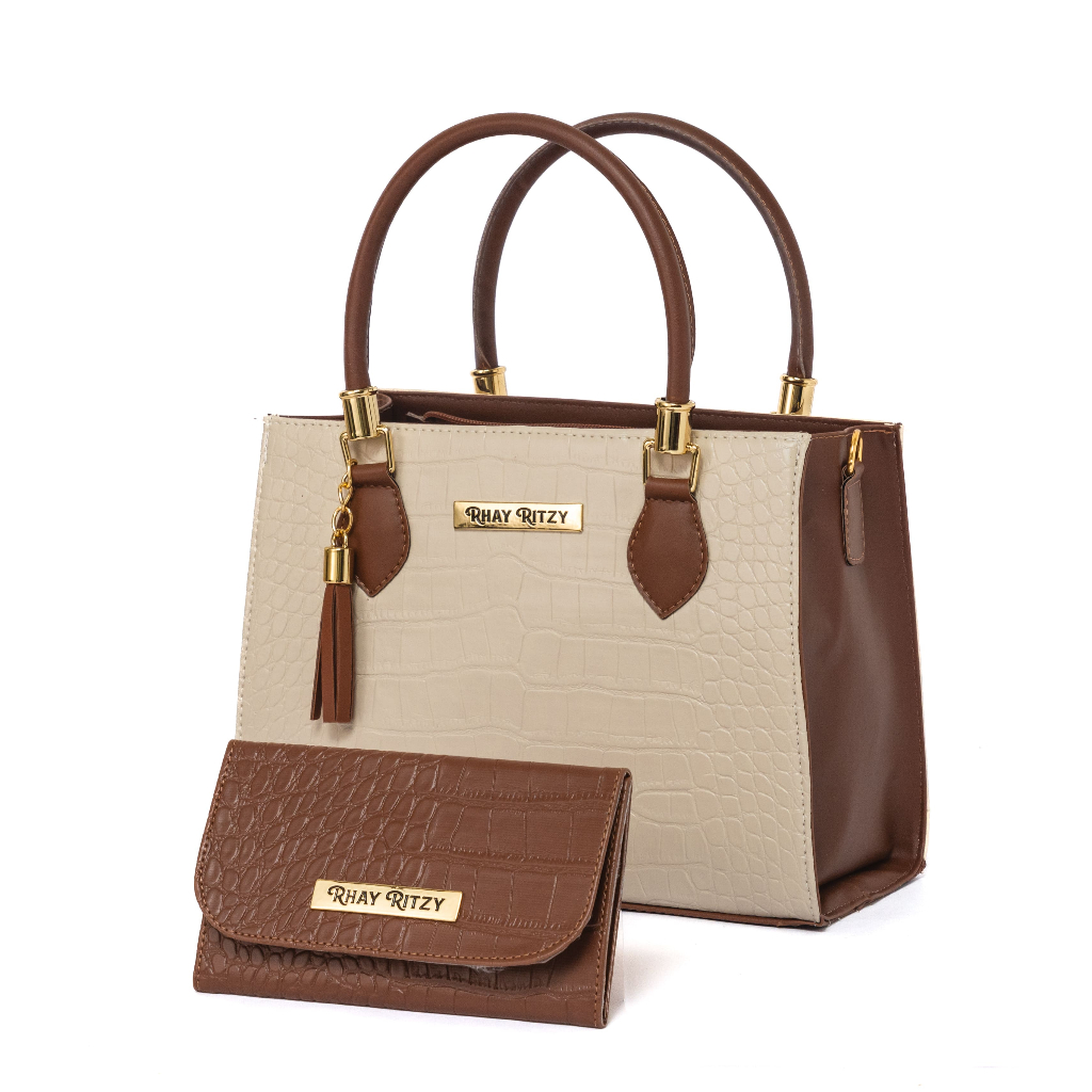 Kit Bolsa Lorena Com Carteira Feminina Bicolor Ele