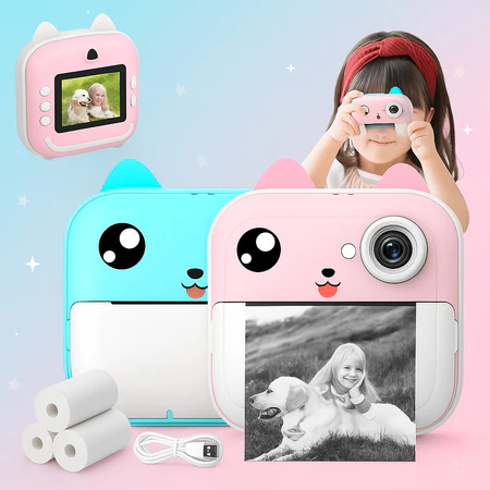Câmera De Impressão Instantânea Para Crianças 