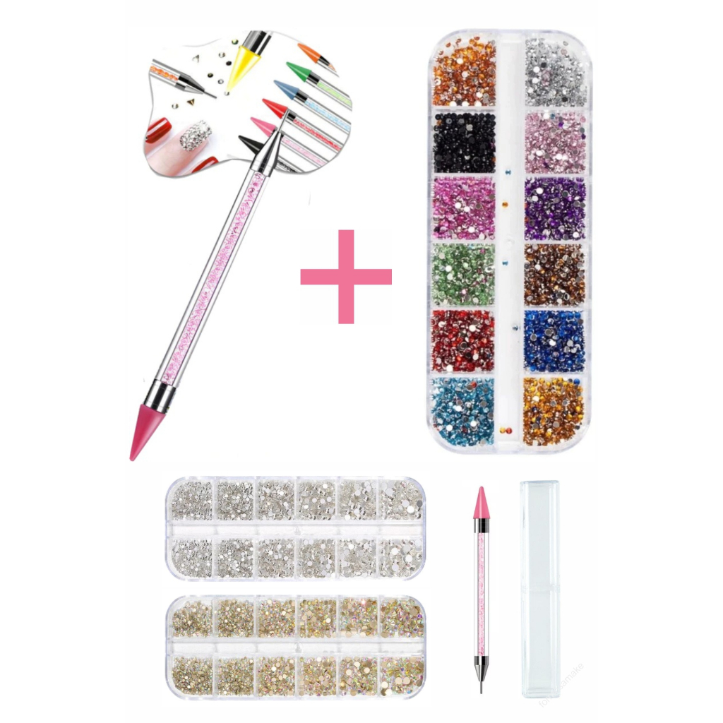 Kit De Decoração De Nail Art , Caneta de strass 