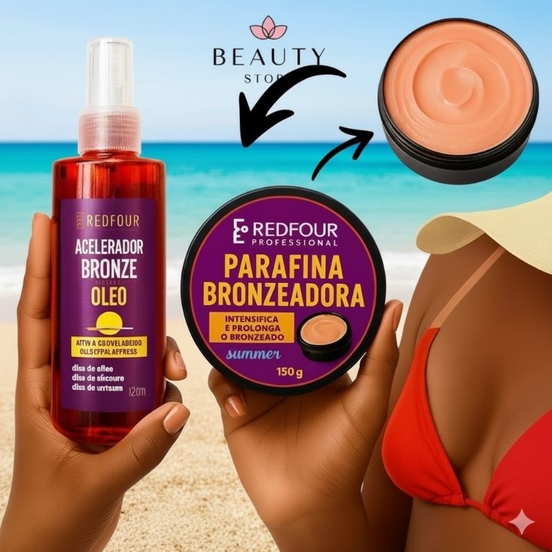 Kit Bronze Spray + Parafina 150g | Acelerador de B