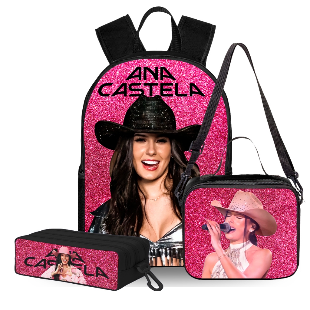 Kit Mochila Escolar Infantil Ana Castela Reforçad