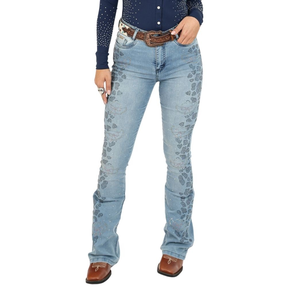 Calça Jeans Brilho Feminina Brilho Bill Way