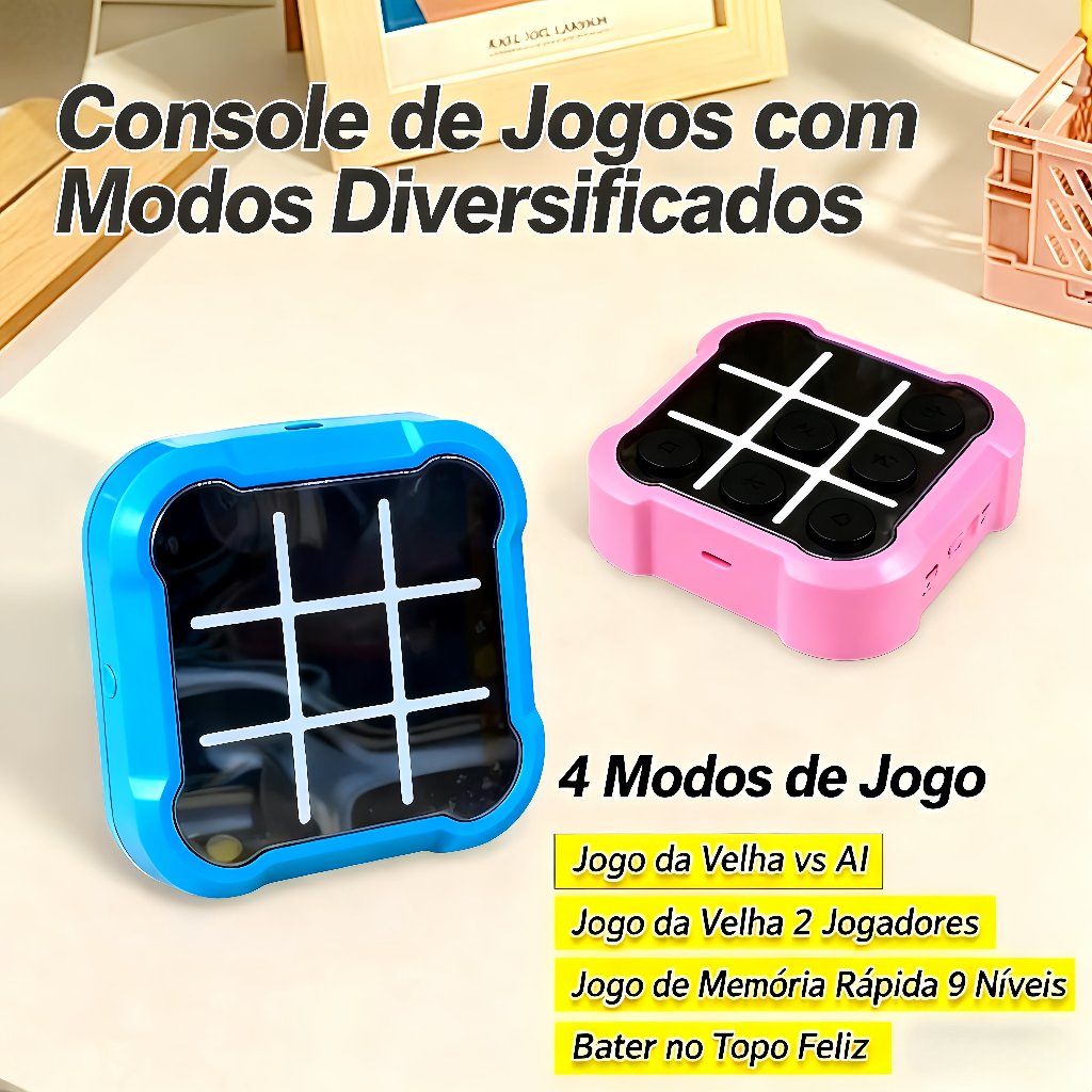 Jogo Da Velha Digital 3 Em 1 Compacto E Portátil 