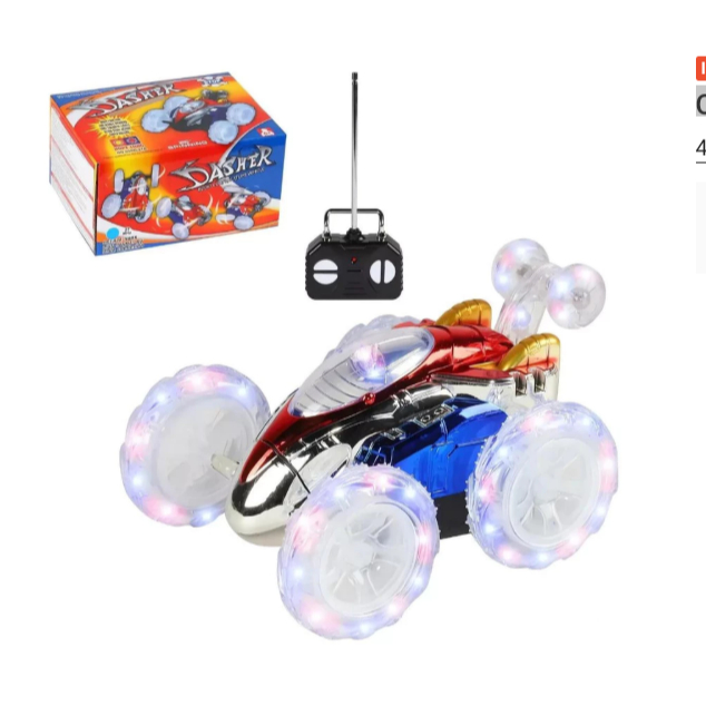 Carro Controle Remoto Maluco Gira 360. C/ Luz Led 