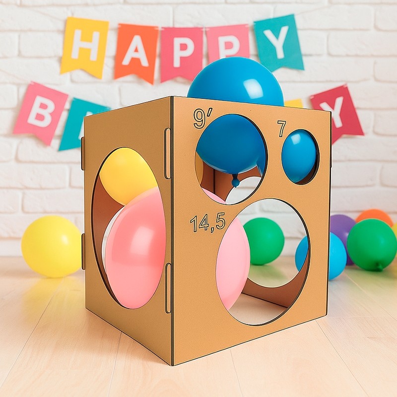 Gabarito Medidor para Balões Bexiga em MDF Cru Co