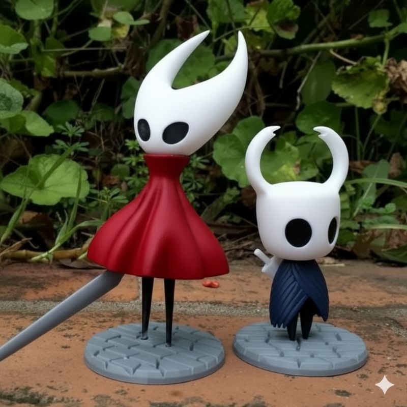 Bonecos Hollow Knight – Hornet e Knight