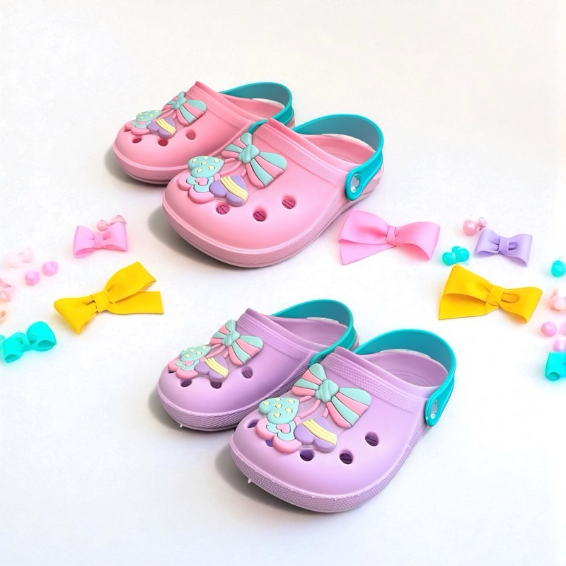 Sandália Infantil Papete Menina Charmosa Laçinho