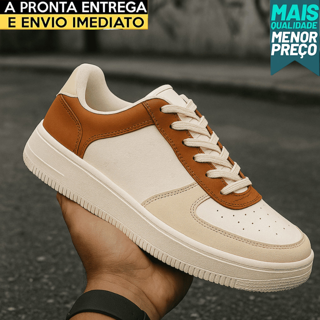 Tênis Masculino Branco 34 ao 43 Unissex Estilo e 