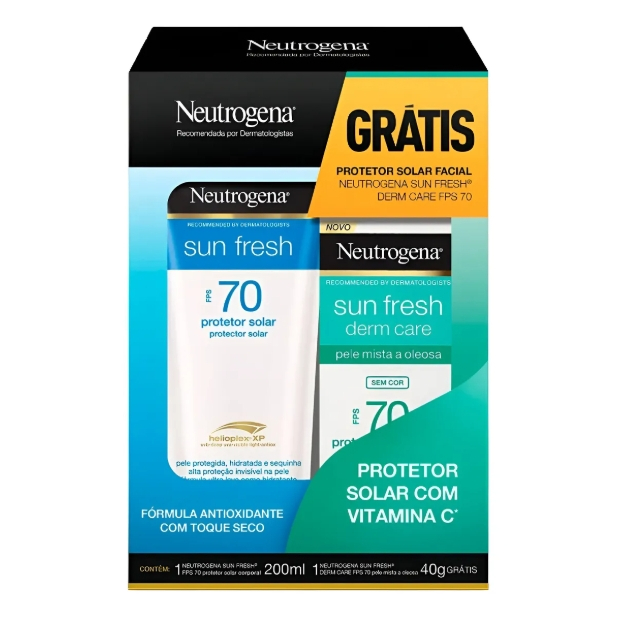 Kit Protetor Solar Neutrogena Corporal Fps70 200ml