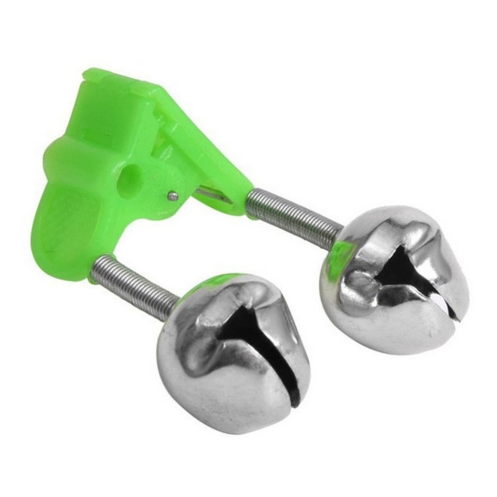 Kit 10 Alarmes Vara de Pesca Sino Duplo Verde Mord
