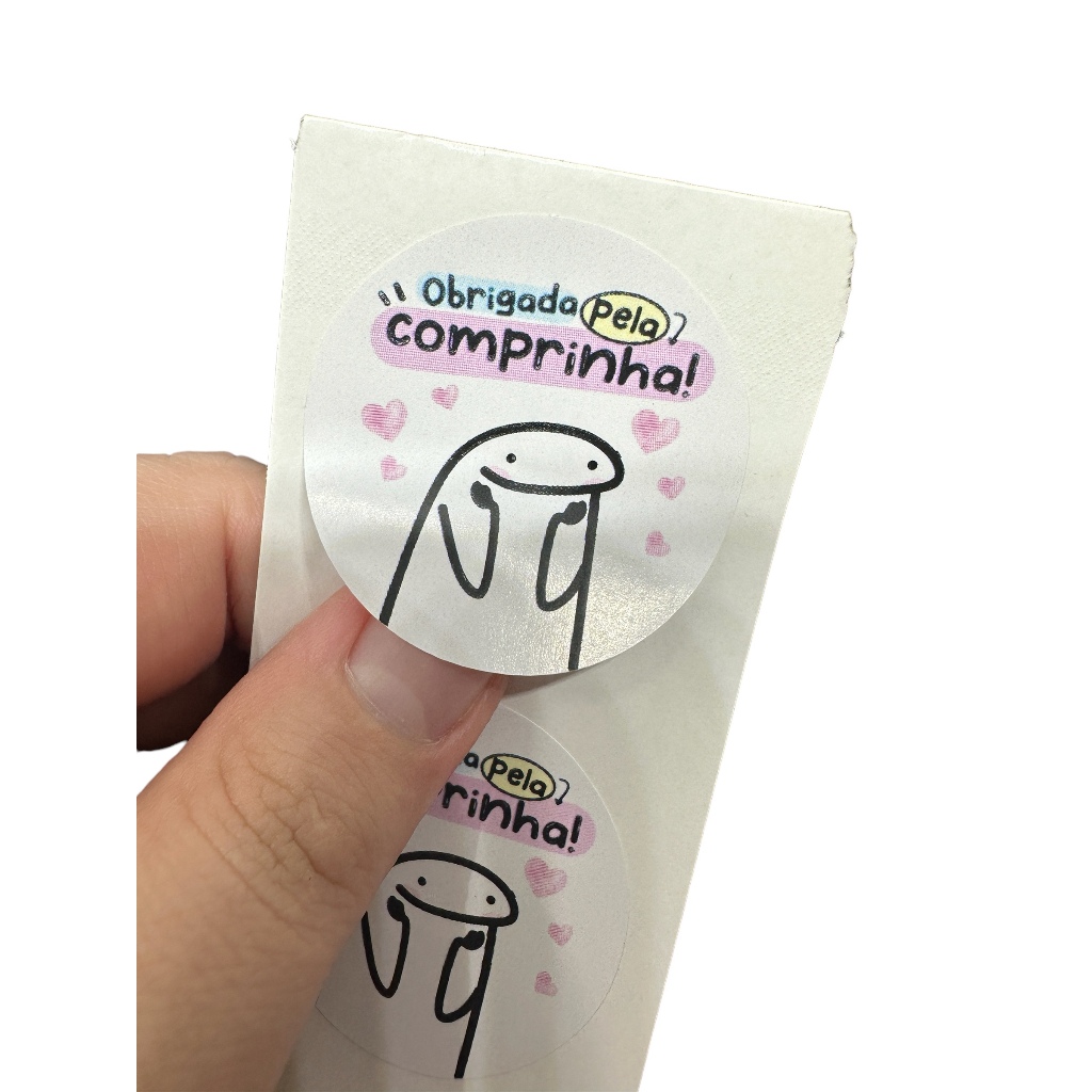 100 Etiquetas Adesiva Escrito(obrigada Pela Compri