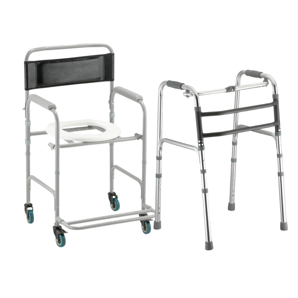 Cadeira de Banho D30 E Andador Articulado Kit de M