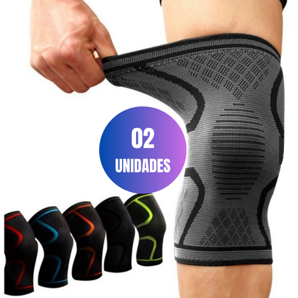 Kit Par Joelheira Compressão Ortopédica Tensor E