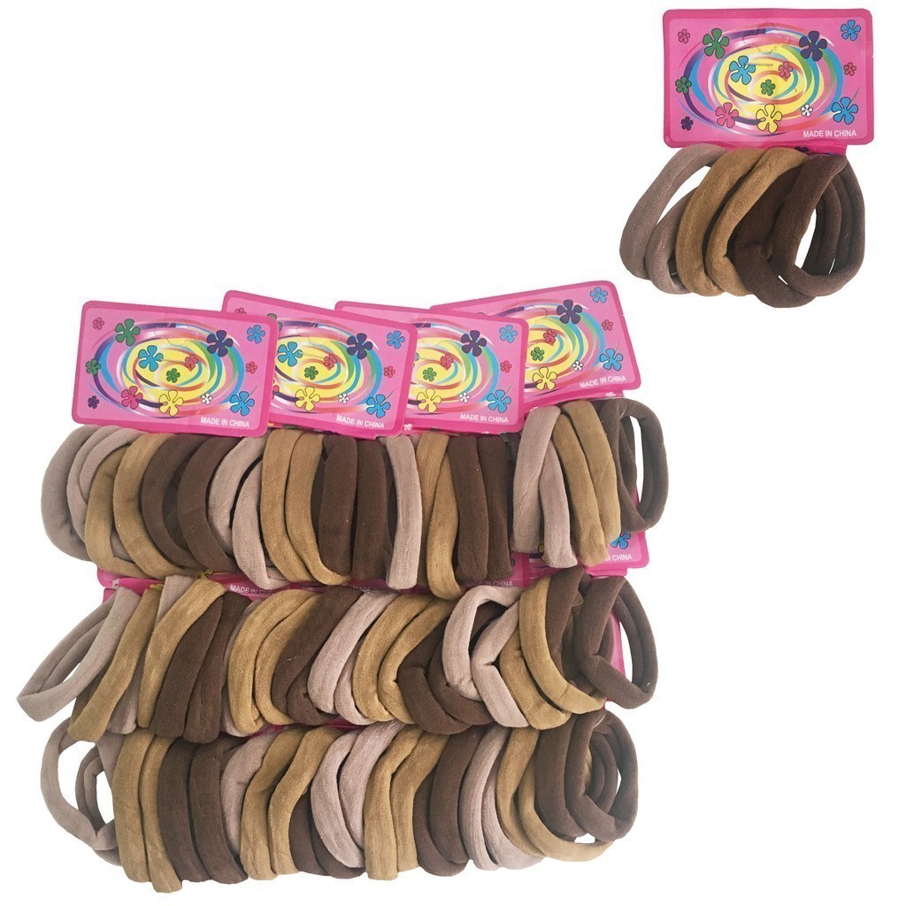 Kit 72 Elásticos Tons de Marrom Elástico Rabico 