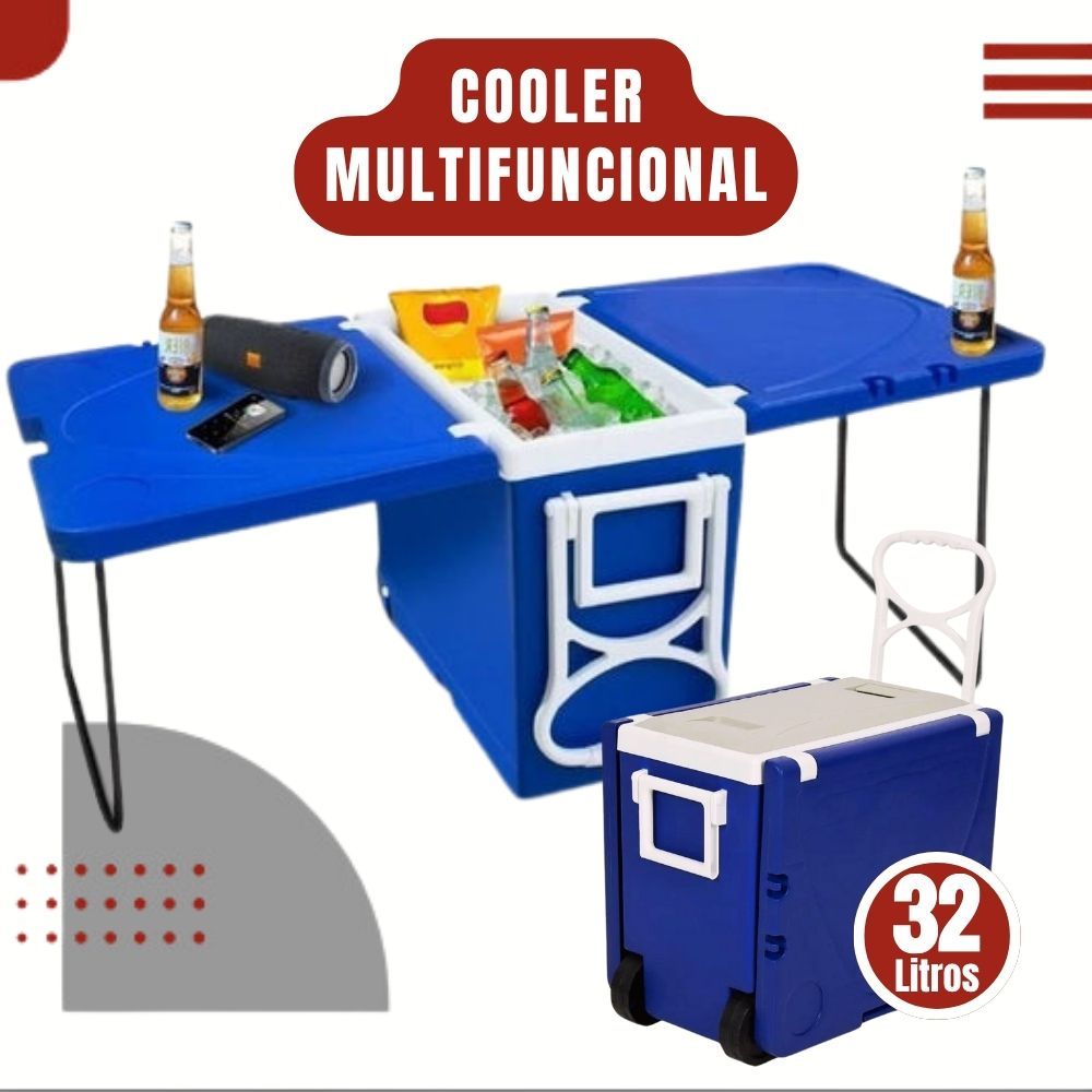 Cooler Multifuncional Super Térmica Com Mesa Ret