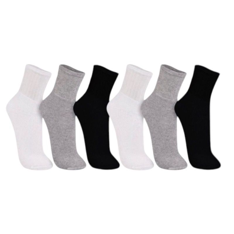 Kit de Meia Cano Médio Unissex Cores Sortidas