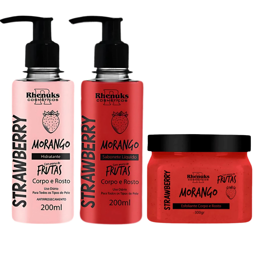 Kit Sabonete + Hidratante + Esfoliante Rhenuks 200