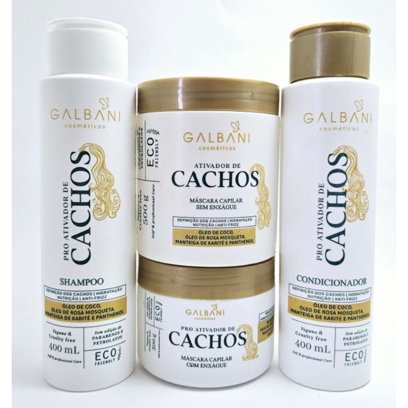 Kit Ativador de Cachos com Manteiga de Karitê 4 p