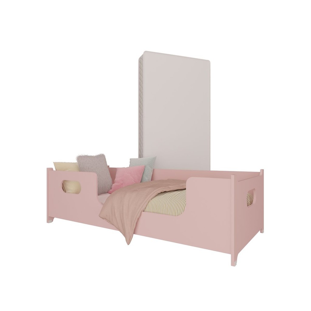 Cama Infantil Encanto Rosa com Colchão Incluso Gr