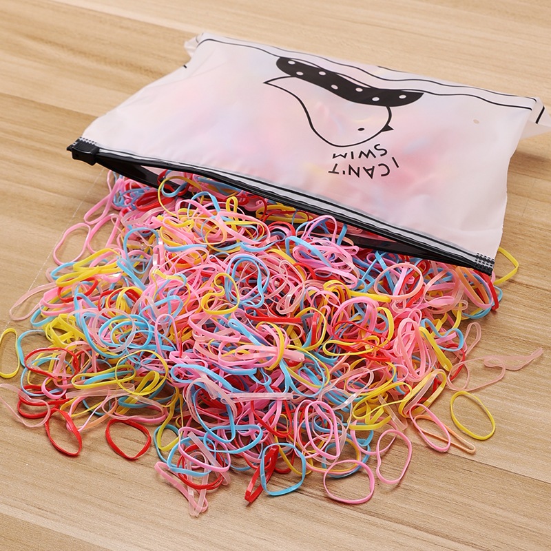 2000 Peças Bolsa Elástico De Cabelo Feminino Des