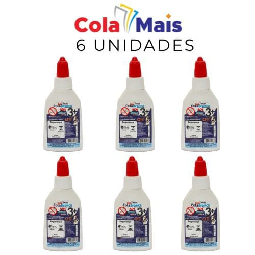Cola Branca PVA-Escolar 40g Cola Mais | 6 UNIDADES