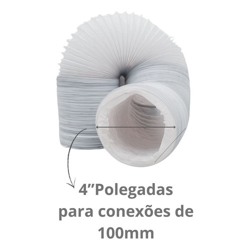 Duto Tubo Pvc Flexível Ar Condicionado Portátil