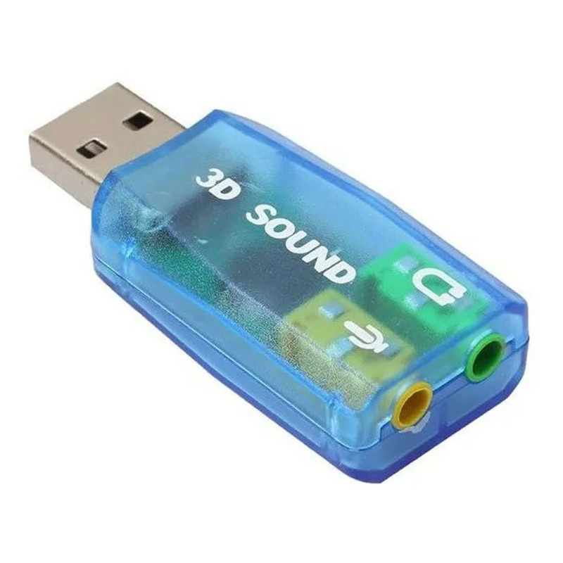 adaptador  placa som USB 5.1
