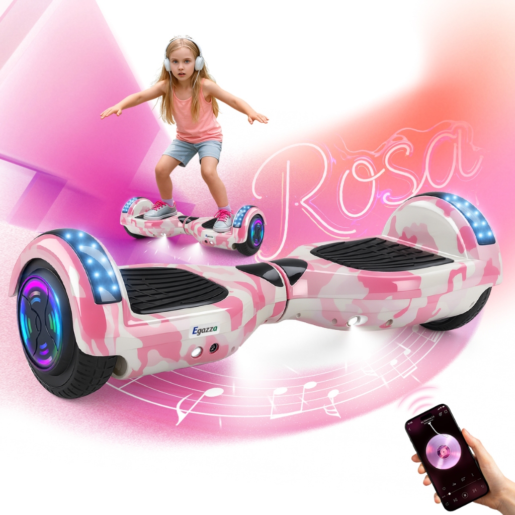 Egazza Rosa Hoverboard Overboard Infantil Skate El