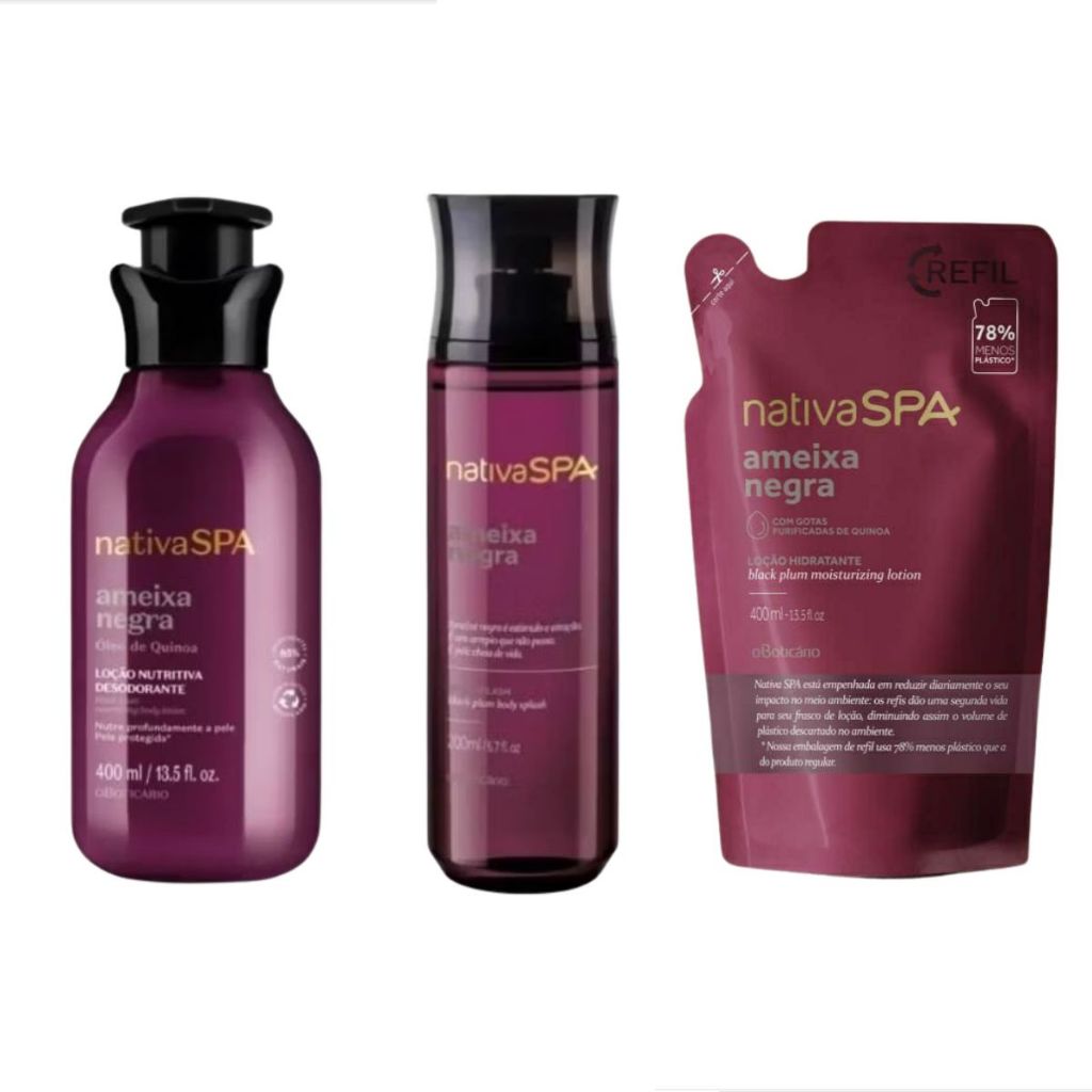 Linha Nativa Spa Ameixa Negra Body splash 200ml . 