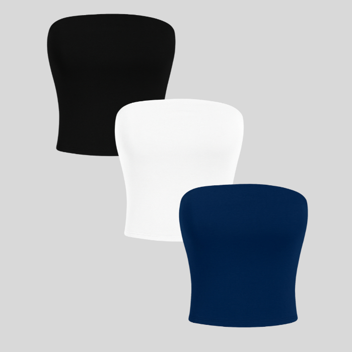 Kit com 3 Top Tube Top Feminino Tomara que Caia Su