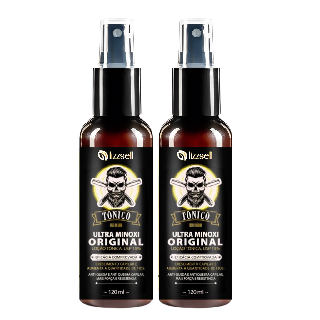 2x Ultra Minoxi – Spray Tônico Cabelo, barb