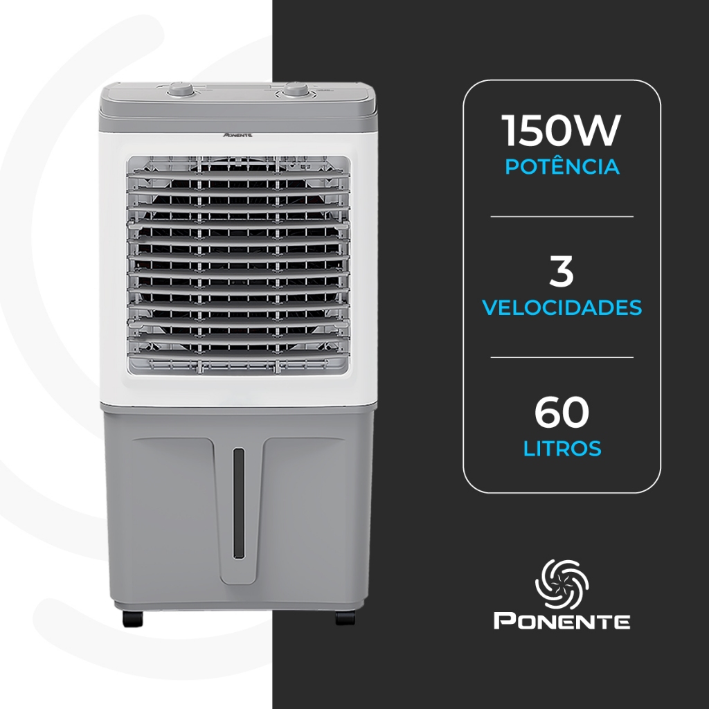 Climatizador Ponente 60L Branco/Cinza 150W  Ventil